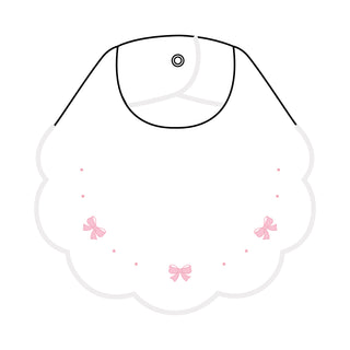 Baby Club Chic WHITE Pretty Bows & Roses Pima Bib