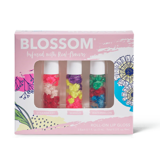 Blossom Roll On Lip Gloss 3 Pack Gift Set