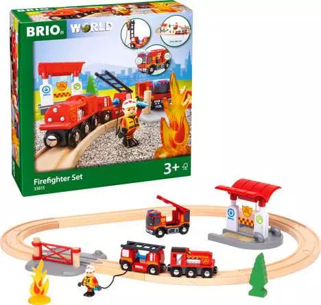 Brio World Rescue Firefighter Train Set