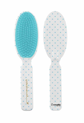 Eva's House Baby Hairbrush 9M Baby Blue Polka Dots