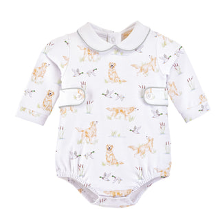 Baby Club Chic Goldens & Mallards Bubble w/ Round Collar