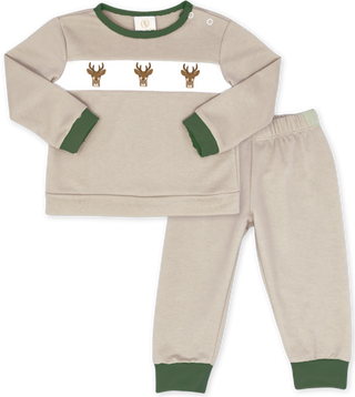 Lullaby Set 2pc Bayou Play Set Deer Cookie Khaki