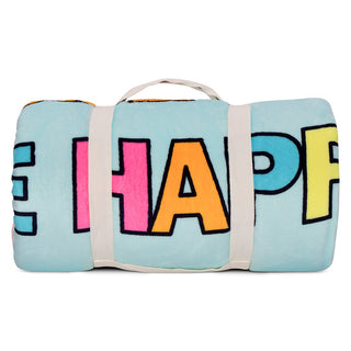 iScream Be Happy Plush Sherpa Blanket