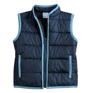 Bella Bliss Navy Puffer Vest