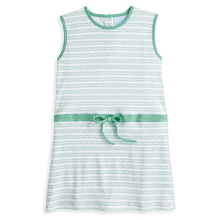 Bella Bliss Pima Stratford Dress - Green Ticking