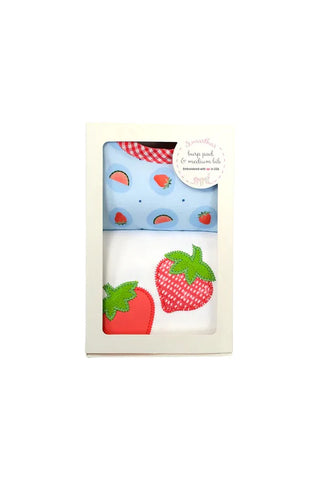 Strawberry Basic Bib & Burp Boxed Set