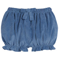 Stormy Blue Corduroy Bow Bloomer