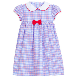 Little English Paddington Plaid Davant Bow Dress