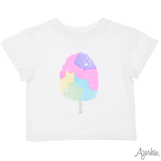 Azarhia Boxy Tee- Glitter Cotton Candy