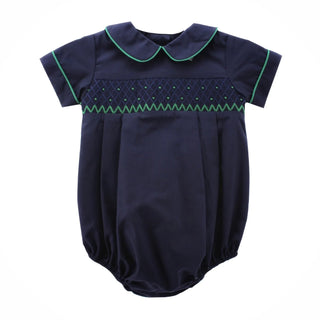 Zuccini Navy Broadcloth Brandon Bubble