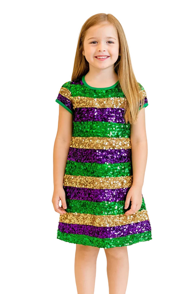 Lulu Bebe SS Sequin Dress Mardi Gras 7 Lulu Bebe SS Sequin Dress Mardi Gras 7