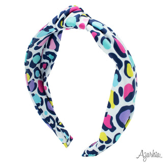 Azarhia Knotted Headband - Bright Leopard