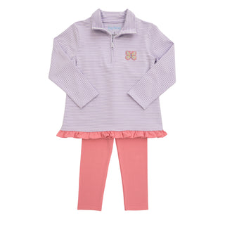 Itsy Bitsy Butterfly Quarter Zip Pullover Set