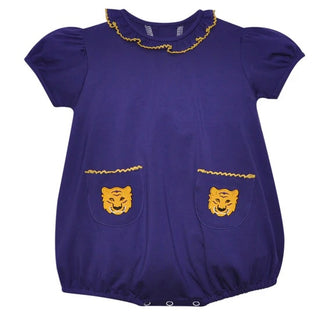 Southern Saturday Tiger Purple/Gold Girl Bubble