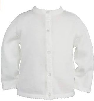 Petit Ami Classics Scalloped Sweater - White