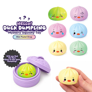Hello! Duck dumpling Mystery Squishy Toy Mini Pastel Drop