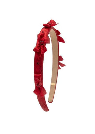 Bari Lynn Crystallized Metallic Bow Thin Halo Headband