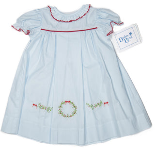 Bailey Boys Blue Pleat Wreath Dress