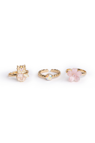 Boutique Foxy Floral Ring Set 3pc
