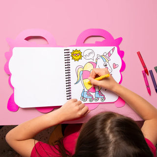 Omy Pro Super Coloring & Sticker Book- lily
