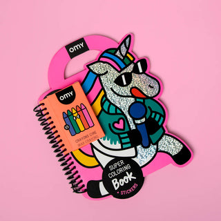 Omy Pro Super Coloring & Sticker Book- lily