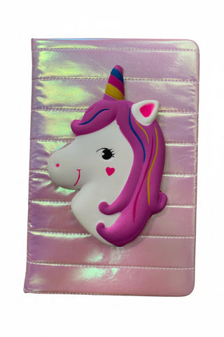 Bari Lynn Quilted Squish Journal- Shiny Unicorn