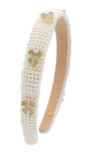 Bari Lynn Full Pearl with Charm Headband