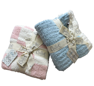 Toddler Bliss Plush Checkered Blanket