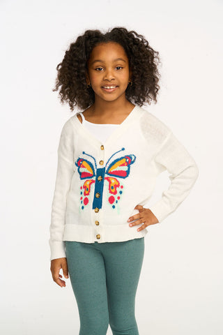 Chaser Knit Butterfly Cardigan Sweater