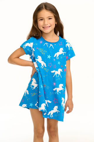 Chaser Unicorn Galaxy Knit T-Shirt Dress