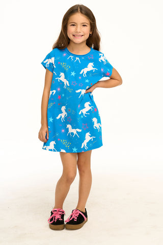 Chaser Unicorn Galaxy Knit T-Shirt Dress