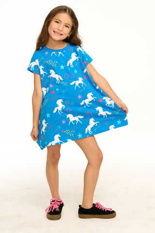 Chaser Unicorn Galaxy Knit T-Shirt Dress