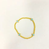 6" Lucy Beaded Enamel Cross Bracelet