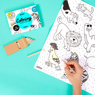 Omy Pro Mini Pocket Coloring- Animals