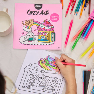 Omy Pro Cozy Art Coloring Book- Kawaii
