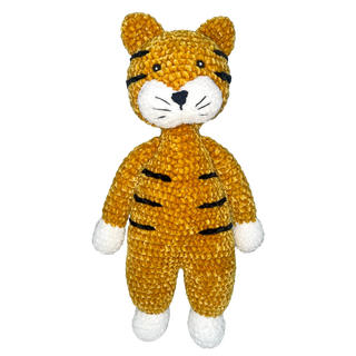 Knitted Chenille 12" Tiger Doll