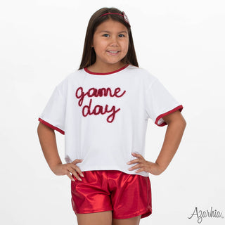 Azarhia Shimmer Steph Shorts - Red