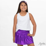 Azarhia Metallic Shimmer Gathered Skort - Purple