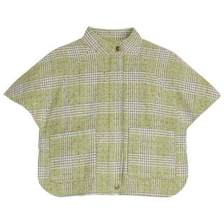 Bisby Tweed Retro Cape - Sage