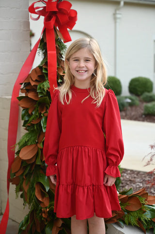 Pleat Collection Cece Dress - Red