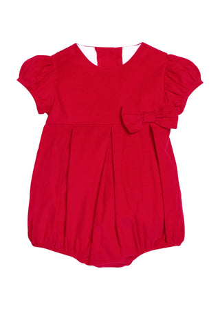 Little English Clara Bubble in red corduroy
