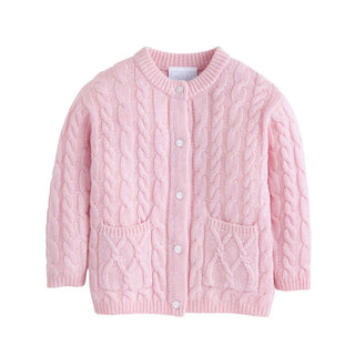 Little English Classic Cashmere Blend Cardigan - Light Pink