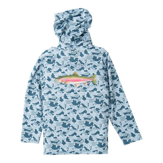 Prodoh Pro Performance Hoodie T-shirt - Cool Blues Break Point Camo