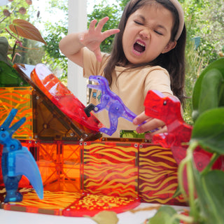 40Pc Magna-Tiles Dinosaur World