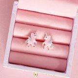 Lauren Hinkley Pink Unicorn Earrings in Box