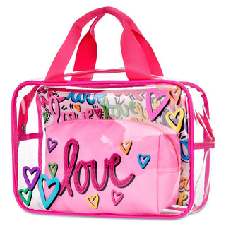 Cheerful Corey Paige Love Letters Cosmetic Bag Trio