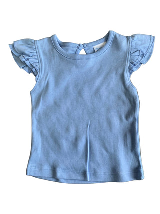 Bailey Boys Ruffled Sleeves Tee- Blue