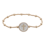 Versible Tap To Pray Survivor Series Everlasting gold beaded bracelet