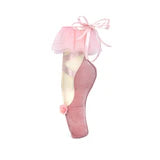 Mon Ami Pink Ballet Slipper Plush Accent Pillow