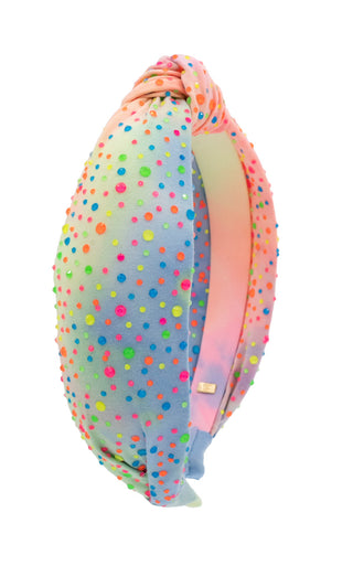 Bari Lynn Tye Dye Jewel Tulle Knot Headband